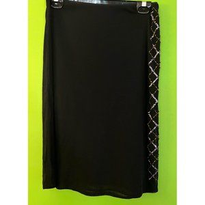 Vintage 90s Vivienne Tam Beaded Mesh Skirt